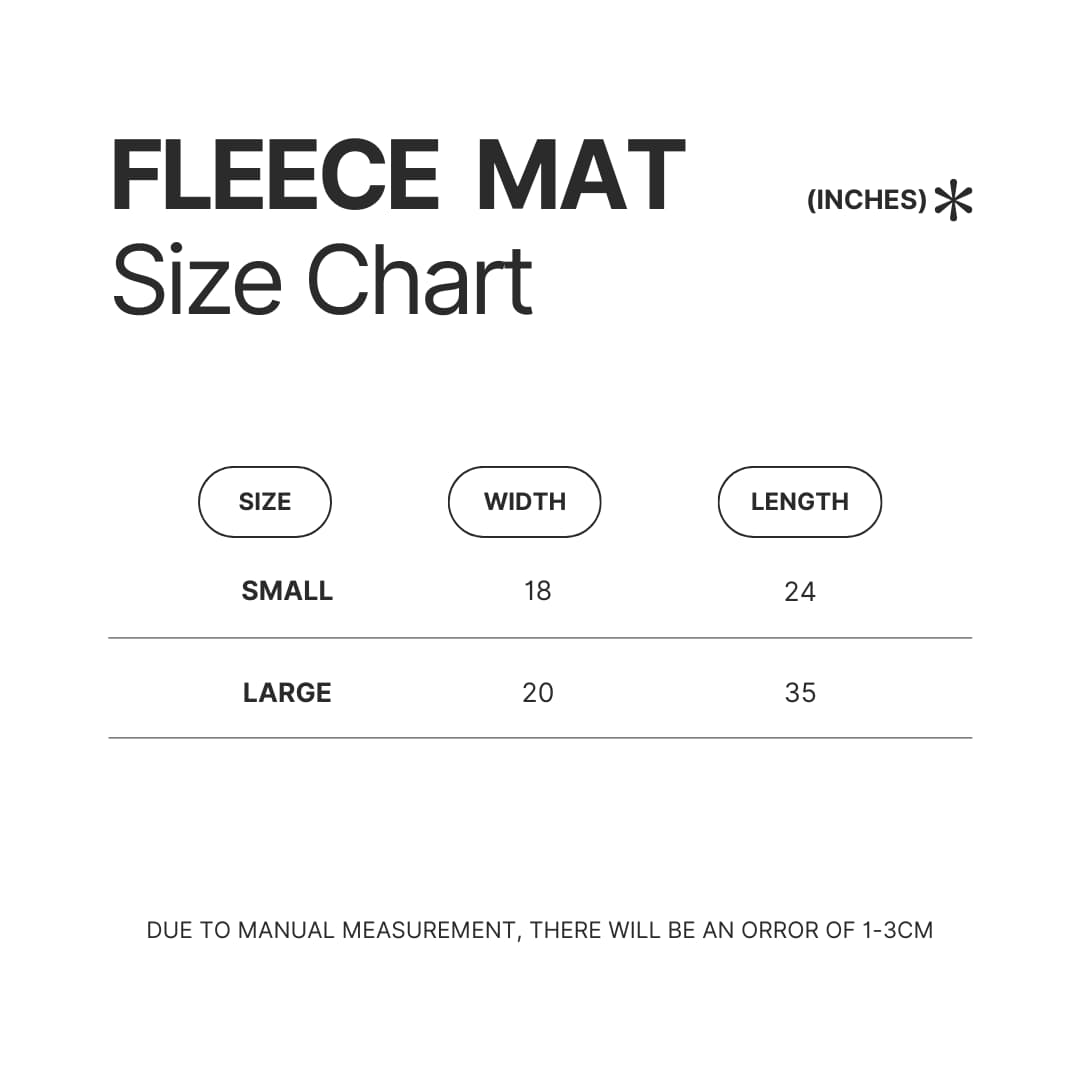 Fleece Mat Size Chart - Pink Panther Merch